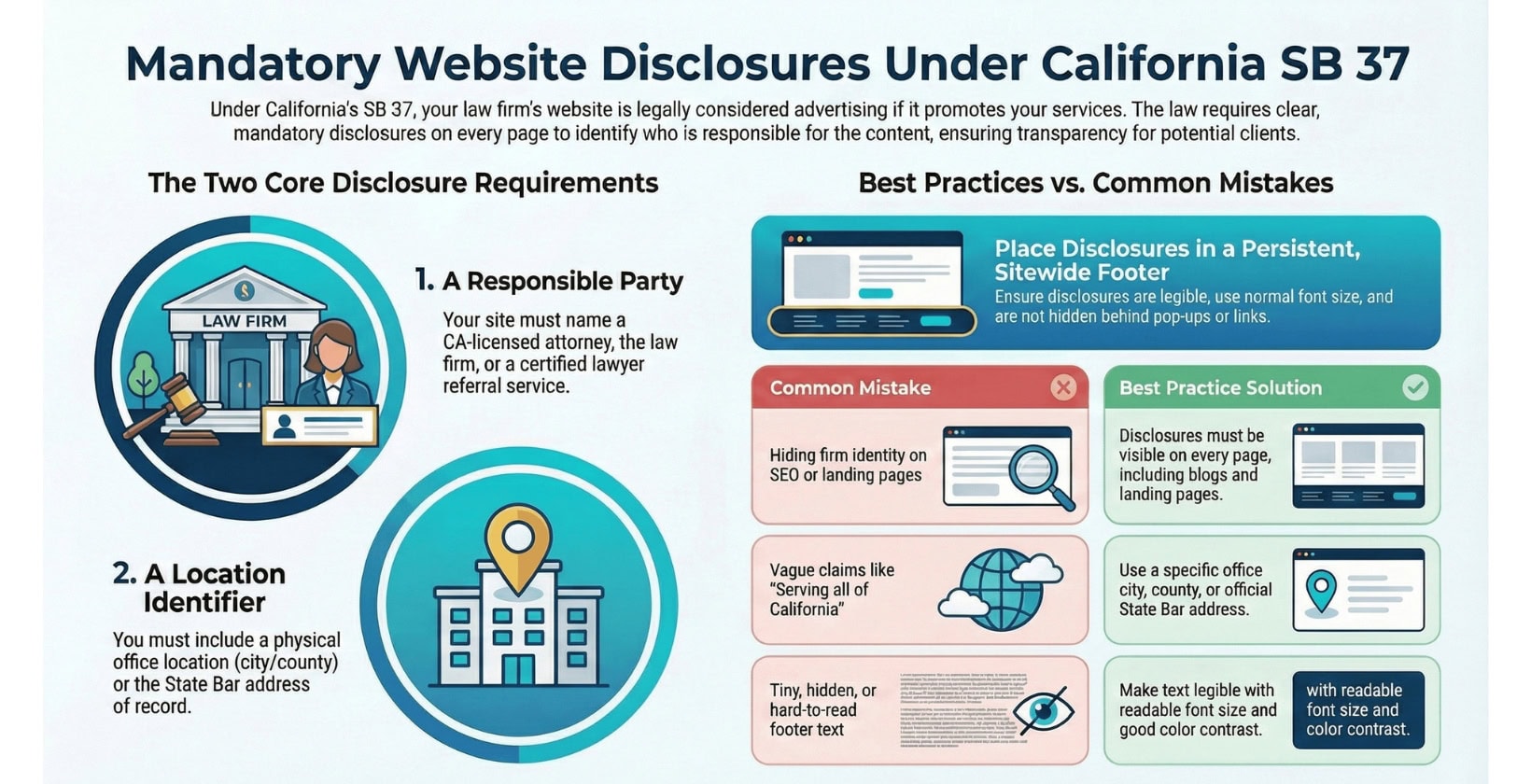Mandatory Californian Attorney Website Disclosures Under SB 37